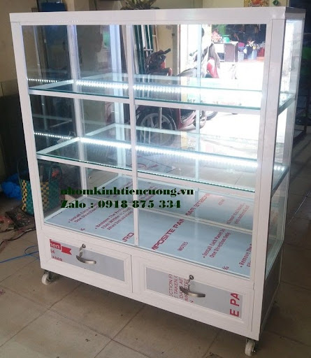 Kệ bằng khung nhôm kính đẹp rẻ